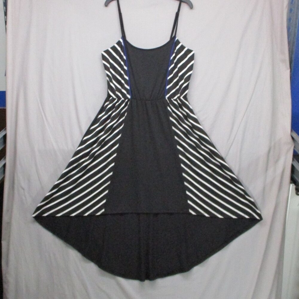 As U Wish Fit & Flare High Low Dress‎ Black And White Women Size | L